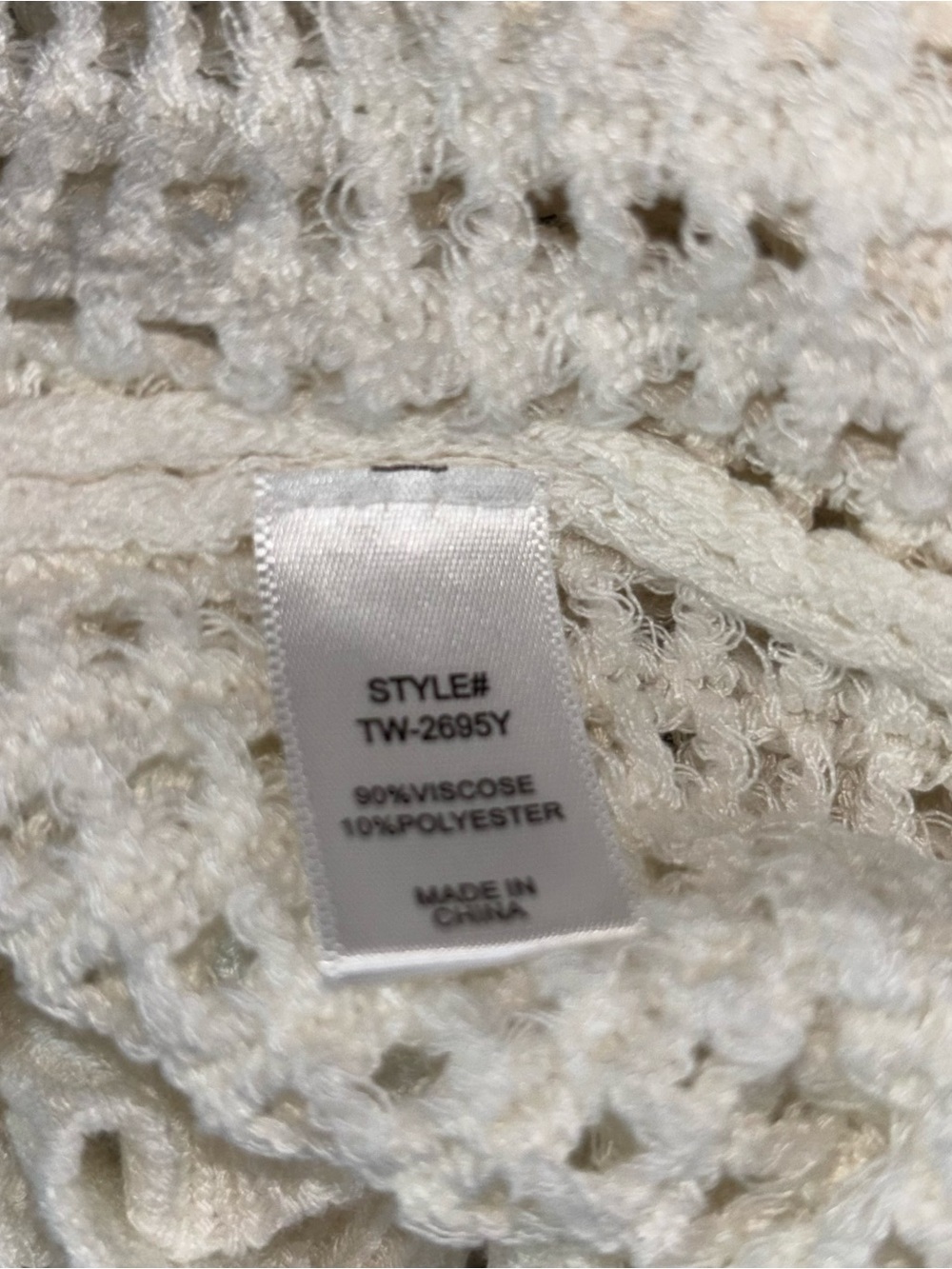 Zenana Boutique American Flag Open Weave Crochet Cap Sleeve Sweater Size M - Picture 8 of 10
